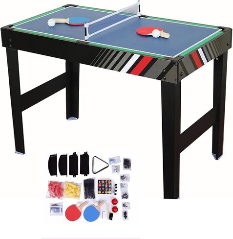 Generic 4-in-1 Different Convert Tables Game with Football Billiards Ice Hockey Table Tennis Recreational Game Table Wear Resist for Friends and Family Playing in Saudi Arabia