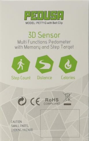 Pedusa PE-771 عداد الخطى للجيب ثلاثي المحاور متعدد الوظائف (أحمر مع حافظة/مشبك حزام) in Kuwait