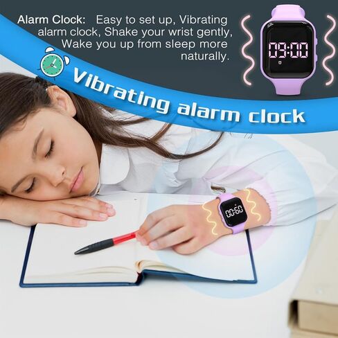 ساعة عداد الخطى الرياضية الرقمية للأطفال للأولاد والبنات، مقاومة للماء، ساعة تتبع اللياقة البدنية، مع منبه وتقويم اهتزاز، للأطفال والمراهقين والطلاب in Kuwait