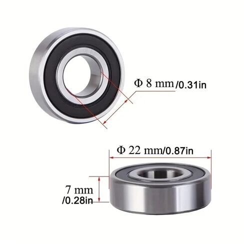 DEEG 608-2RS محمل 24 حزمة، ABEC-5 C3 محامل كروية ذات أخدود عميق من الدرجة الصناعية الدقيقة مع شحم صناعي لدوار المحرك، متجر Vacs، أدلة المنشار الحزامي، المطاحن، مراوح الخادم، 8x22x7 مم in Saudi Arabia