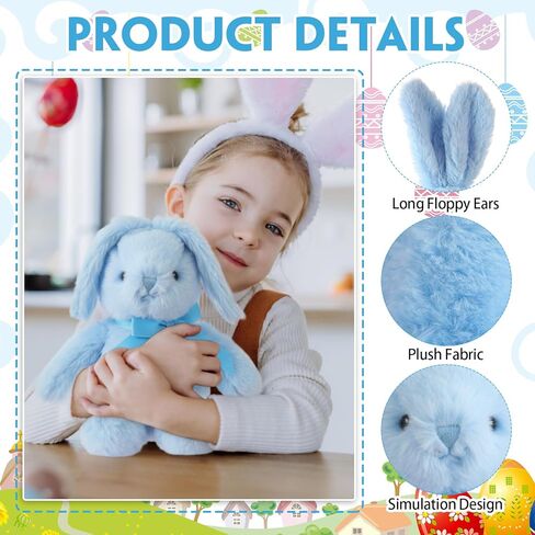 10 أجهزة كمبيوتر 13.5 بوصة أفخم عيد الفصح أرنب محشو حيوان لطيف أرنب محشو ناعم محشو الأرنب بلوش لعبة الأرنب Kawaii للأرنب للأطفال هدايا نائمة رقيقة (وردي ، بيج ، رمادي ، أرجواني ، بني) in Kuwait