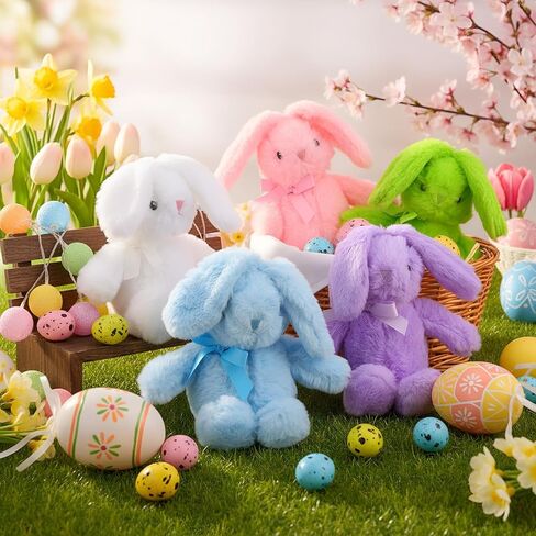 10 أجهزة كمبيوتر 13.5 بوصة أفخم عيد الفصح أرنب محشو حيوان لطيف أرنب محشو ناعم محشو الأرنب بلوش لعبة الأرنب Kawaii للأرنب للأطفال هدايا نائمة رقيقة (وردي ، بيج ، رمادي ، أرجواني ، بني) in Kuwait