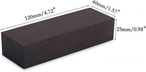 2 Pcs Black Ebony Lumber Natural Wood Timber Tool Handle Plate Blank Wooden Material for DIY Music Instruments Tools in Saudi Arabia