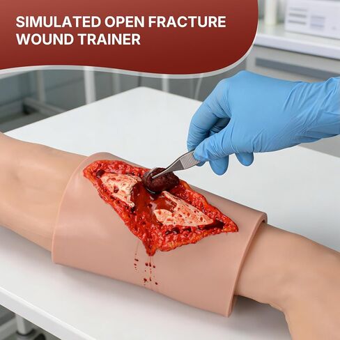 Wound Packing Trainer, Wearable Open Fracture Wound Trainer for Wound Care Practice, Bleed Control Education, Fracture Wound Simulator for Teaching and Skills Training in Kuwait