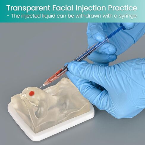 Transparent Facial Injection Model, Facial Training Nose Model for Injection and Filler Practice, Used for Micro Plastic Surgery Teaching, Beautician Teaching, Medical Students Doctors in Kuwait
