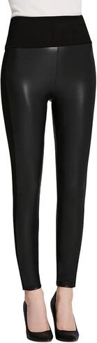 Everbellus Womens Black Faux Leather Leggings Girls High Waisted Sexy Leather Pants in Kuwait