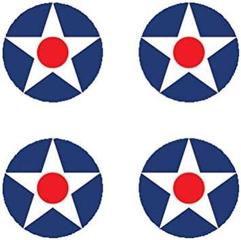 (4X) 1. USAAC Roundel Sticker Decal United Sttes Army Air Corp Truck Car Decal Vinyl Bumper Sticker Sticks to Any Surface 5" in Saudi Arabia