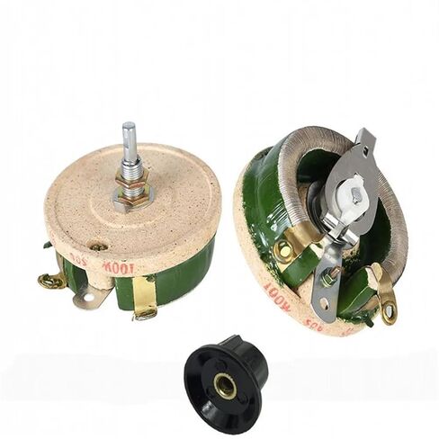 BC1 100W High Power Rotary Rheostat Adjustable Wire Wound Resistor Disc Sliding Variable Resistor (1K) in Kuwait