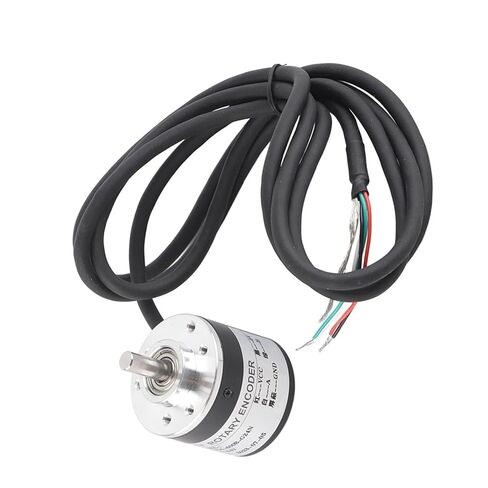 جهاز تشفير دوار تزايدي صناعي 600P/R، 5V-24V DC، مخرج AB ثنائي الطور، عمود 6 مم، مستشعر التحكم في الحركة الكهرومغناطيسية لمعدات التشغيل الآلي in Kuwait