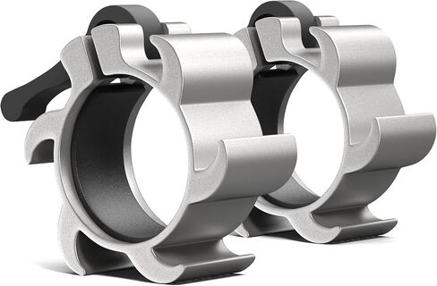 Synergee Aluminum Barbell Collars – 2" Olympic Locking Barbell Clamps with Quick-Release Lever – Secure Weight Clips for Powerlifting, Olympic Lifts & Strength Training in Saudi Arabia