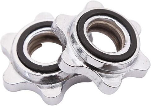 Barbell Clamps, 25mm Quick Release Pair of Locking Barbell Collars Clamps, Anti-Slip Dumbbell Hex Nut Spin-Lock Collars Screw Clips for Workout Weight Lifting Fitness Training in Kuwait