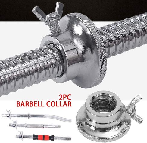Barbell Clamps, 25mm Quick Release Pair of Locking Barbell Collars Clamps, Anti-Slip Dumbbell Hex Nut Spin-Lock Collars Screw Clips for Workout Weight Lifting Fitness Training in Kuwait