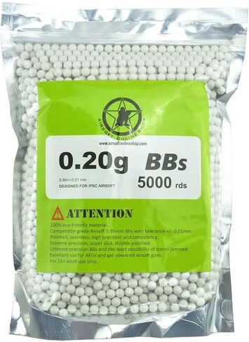 Airsoft BBS 6mm 0.20g 5000rds White in Kuwait