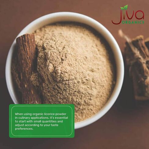 JIVA Organic Licorice Root Powder 7 Ounce - Glycyrrhiza glabra - Mulethi - Yashtimadhu - Non-GMO in Saudi Arabia