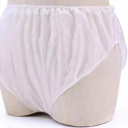 6PCS Women Men Brief White Disposable Non-woven Underwear Paper Underpants for Travel in Saudi Arabia