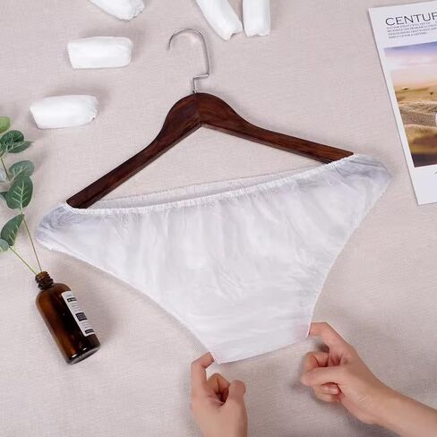 6PCS Women Men Brief White Disposable Non-woven Underwear Paper Underpants for Travel in Saudi Arabia