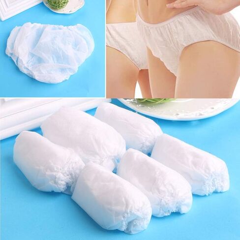 6PCS Women Men Brief White Disposable Non-woven Underwear Paper Underpants for Travel in Saudi Arabia