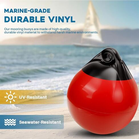Fabater Boat Bumper Ball, Thickened High Strength Inflatable PVC Round Dock Bumpers, Boat Buoys with Strong Cushioning for Yachts Sailboats Rowboats Ski Boats (#3) in Saudi Arabia