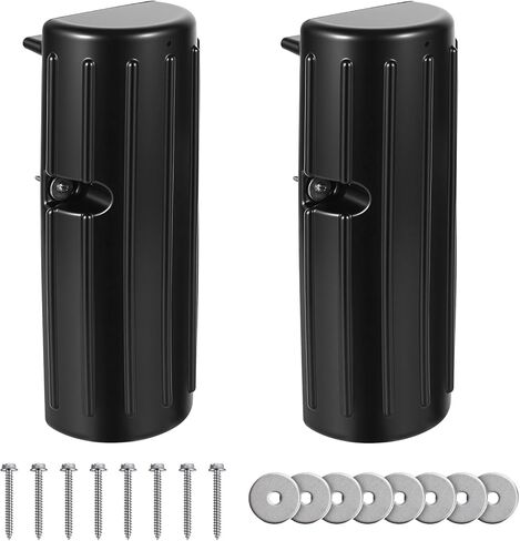Marine Grade PVC Boat Dock Bumper Pair – Heavy Duty Vertical Edge/Side Mount, UV & Impact Resistant Ribbed Cushion, Reliable Dock Protection with Mounting Hardware – Black, A Pair Set in Saudi Arabia