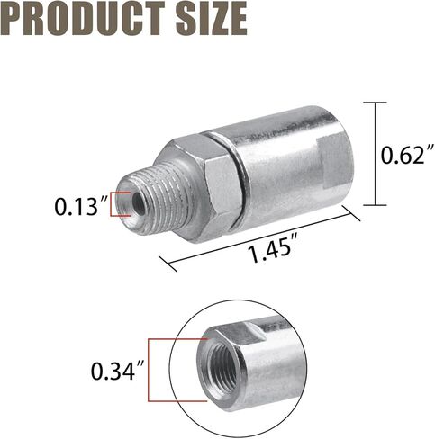 LNL231 1/8" NPT in-Line Grease Hose Swivel, Universal Manual Grease Gun Adapter in Saudi Arabia