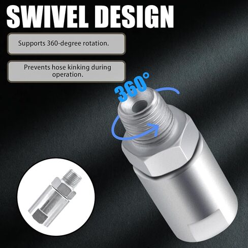 LNL231 1/8" NPT in-Line Grease Hose Swivel, Universal Manual Grease Gun Adapter in Saudi Arabia