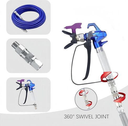 2 Pack Swivel Joint Replacement for Graco Paint Sprayer Accessories, 1/4-Inch 360-Degree Rotating Joint, High-Pressure Spray Gun Hose Connector Accessory for Graco Airless Paint Sprayers in Kuwait