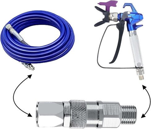 2 Pack Swivel Joint Replacement for Graco Paint Sprayer Accessories, 1/4-Inch 360-Degree Rotating Joint, High-Pressure Spray Gun Hose Connector Accessory for Graco Airless Paint Sprayers in Kuwait