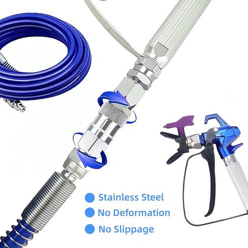 2 Pack Swivel Joint Replacement for Graco Paint Sprayer Accessories, 1/4-Inch 360-Degree Rotating Joint, High-Pressure Spray Gun Hose Connector Accessory for Graco Airless Paint Sprayers in Kuwait