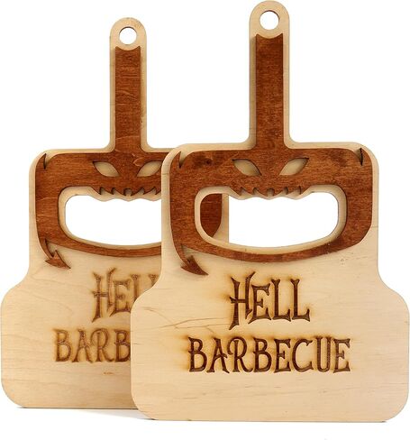 Barbecue Hand Fan, 2 Pcs - Strong Blower for BBQ with Handle - Wooden Outdoor Hand Fan - Grill Fan with Handle for BBQ, Camping, Picnic in Kuwait