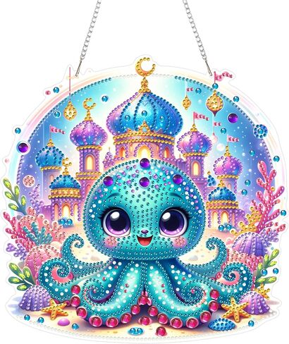 Yunzlly DIY Hanging Diamonds Painting Pendant Kit Hummingbird, 9.7x9.6inch Double Sided Gem Painting Board Kit Ornament, Special Diamond Art Acrylic Kit, Box Package in Kuwait