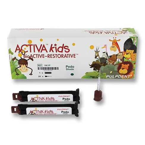 Pulpdent VK2P Activa Kids Bioactive Ionic Dental Restorative Value Pack Pedo in Kuwait