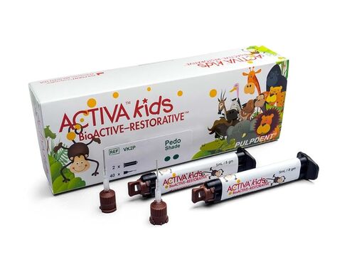 Pulpdent VK2P Activa Kids Bioactive Ionic Dental Restorative Value Pack Pedo in Kuwait