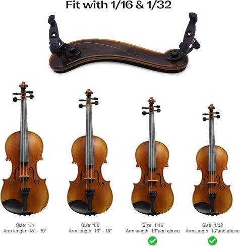 Viva Flex Violin Shoulder Rest – Flexible, Collapsible, Anti-Slip Design – Comfortable, Durable, and Secure Fit for Young Violinists – Made in Europe (1/16-1/32) in Kuwait