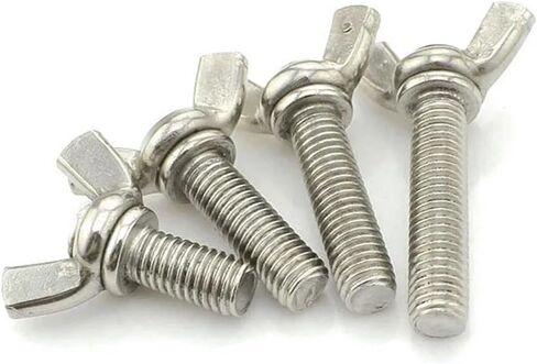 Wing nut, Hand Twist nut, Wing Nuts 304 Stainless Steel Screws Wingbolt Nut Screw(M6*20-5PCS) in Kuwait