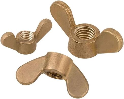 Wing nut, Hand Twist nut, Copper Wing Nut Brass Hand-Tight Screw Cap(5pcs,M5) in Kuwait