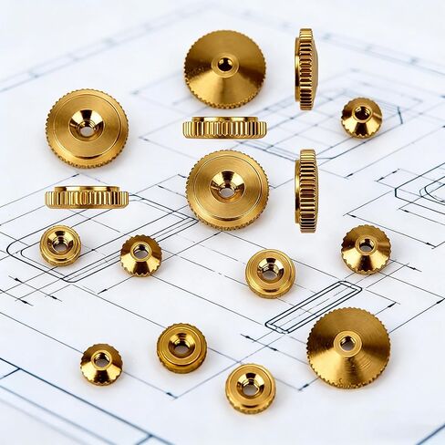 12PCS Brass Clock Hand Nut Assortment, Replacement Hardware Parts 5/6/10mm OD Threaded Mechanical Fastener Kit for Movement Maintenance and Timepiece Restoration Supplies in Saudi Arabia