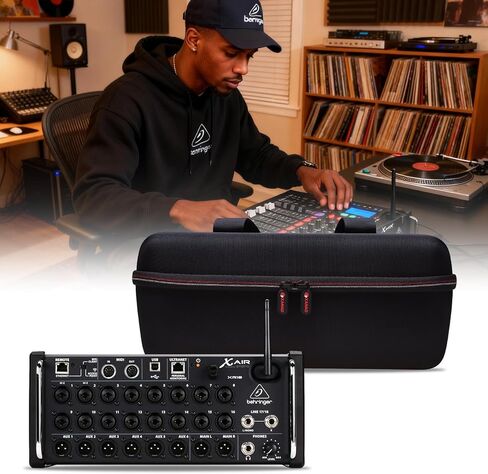 XANAD Hard Case Compatible with Behringer X Air XR18 18-Input / XR16 16-Input / XR12 12-Input Tablet-Controlled Digital Mixer, Black in Saudi Arabia