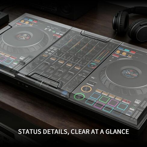 Polycarbonate Dust Cover for Pioneer DJ DDJ-FLX10, Transparent PC Hard Shell DJ Equipment Protective Cover, Dustproof Shockproof Pet-Scratch Spill Resistant for Travel in Kuwait