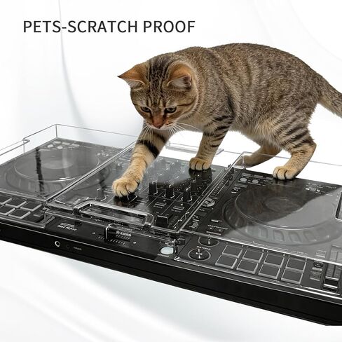 Polycarbonate Dust Cover for Pioneer DJ DDJ-FLX10, Transparent PC Hard Shell DJ Equipment Protective Cover, Dustproof Shockproof Pet-Scratch Spill Resistant for Travel in Kuwait