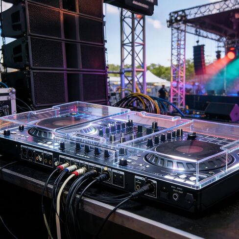 Polycarbonate Dust Cover for Pioneer DJ DDJ-FLX10, Transparent PC Hard Shell DJ Equipment Protective Cover, Dustproof Shockproof Pet-Scratch Spill Resistant for Travel in Kuwait