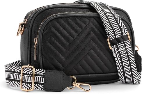 GAEKEAO Small Crossbody Bags for Women Vegan Leather Wide Strap Trendy Design Camera Bag Purse Shoulder Handbag Travel in Saudi Arabia