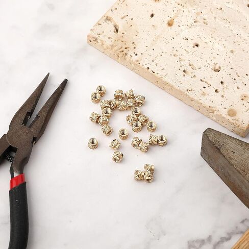 100pcs 3D Printing Brass Nuts, M3x4x5mm M3 Threaded Insert Knurled Brass Nuts Female Thread Knurled Heat Embedment Nut for 3D Printing Parts Loptop Automotive Plastic Shell in Saudi Arabia