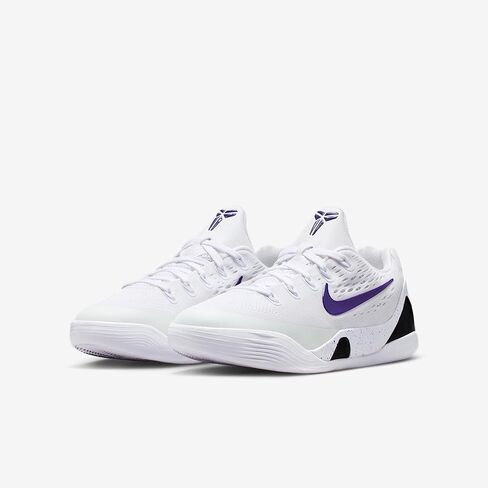 Kobe IX Big Kids' Basketball Shoes (White/Court Purple) in Saudi Arabia