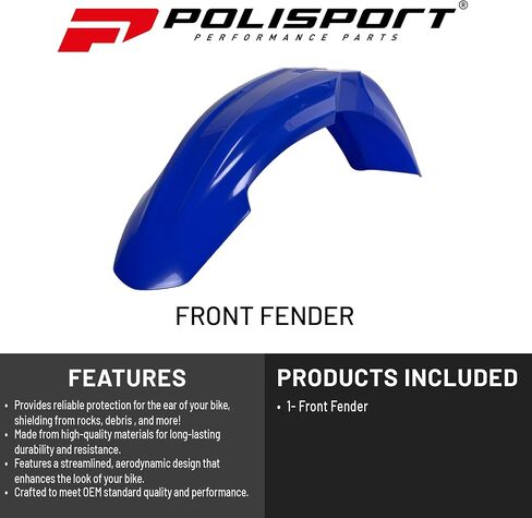 Polisport Motocross (MX) Frender Fender for Yamaha YZ 125/250/450F/WR 250F/WR 450F (2006-14) دراجة ترابية-جودة OEM ، متينة ، مرنة ومثالية-الأزرق in Kuwait