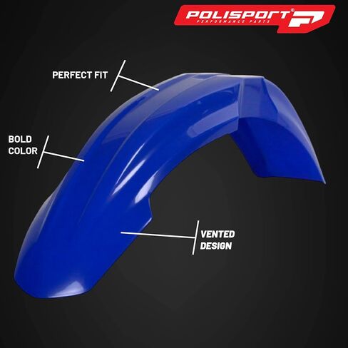 Polisport Motocross (MX) Frender Fender for Yamaha YZ 125/250/450F/WR 250F/WR 450F (2006-14) دراجة ترابية-جودة OEM ، متينة ، مرنة ومثالية-الأزرق in Kuwait
