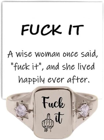LIU JUN Fuck It And Begin Again Lotus Ring, Lotus Fuck It And Begin Again Ring Keep Fucking Going Ring High Polish Zircon Inlaid Inspirational Engraved Ring For Women New Year Gift New Beginning in Saudi Arabia