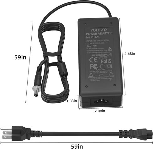 AC Adapter for Shure PS124 Compatible with PGX, PGX Digital, and SLX Wireless Systems and PSM200 Personal Monitor Systems. in Saudi Arabia