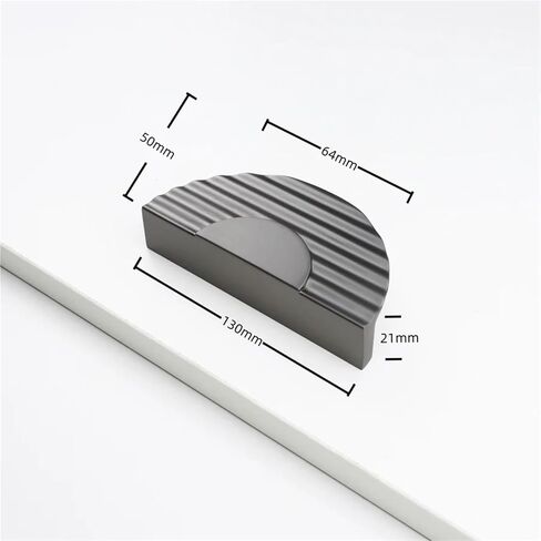 Semicircle Solid Cabinet Handles Zinc Alloy Wardrobe Door Kitchen Closet and Drawer 1Pcs(Brushed Nickel-C64mm) in Kuwait