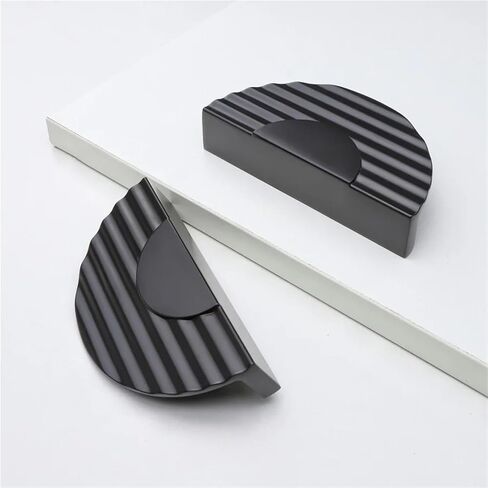 Semicircle Solid Cabinet Handles Zinc Alloy Wardrobe Door Kitchen Closet and Drawer 1Pcs(Brushed Nickel-C64mm) in Kuwait