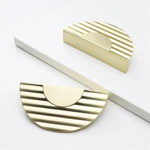 Semicircle Solid Cabinet Handles Zinc Alloy Wardrobe Door Kitchen Closet and Drawer 1Pcs(Brushed Nickel-C64mm) in Kuwait